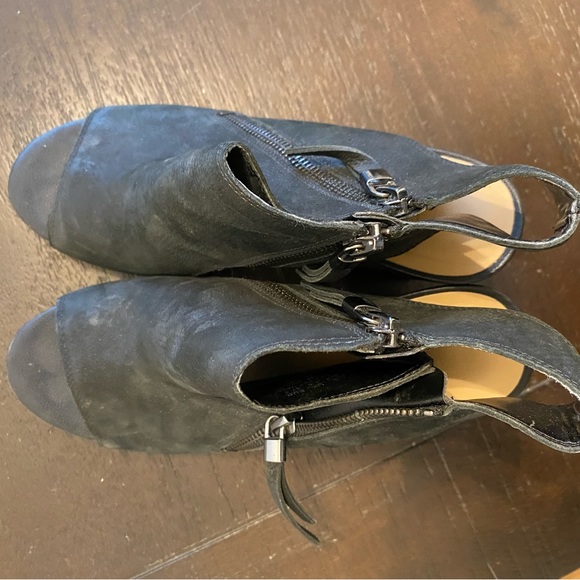 Franco Sarto Open-Toed Heeled Booties - Picture 2 of 5